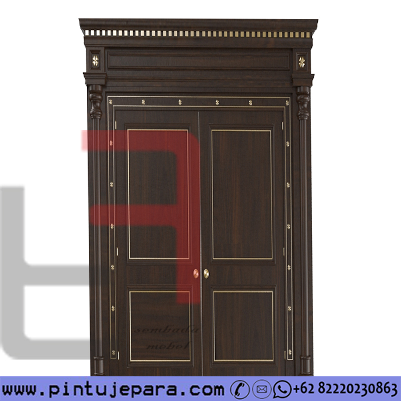 Pintu Ukir Jepara Rumah Klasik Daun Ganda PJ-726