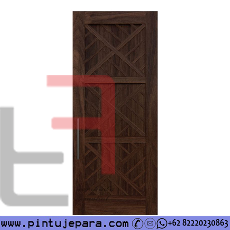 Pintu-kayu-Jati-Minimalis-Retro-Motif-Silang-PJ-735