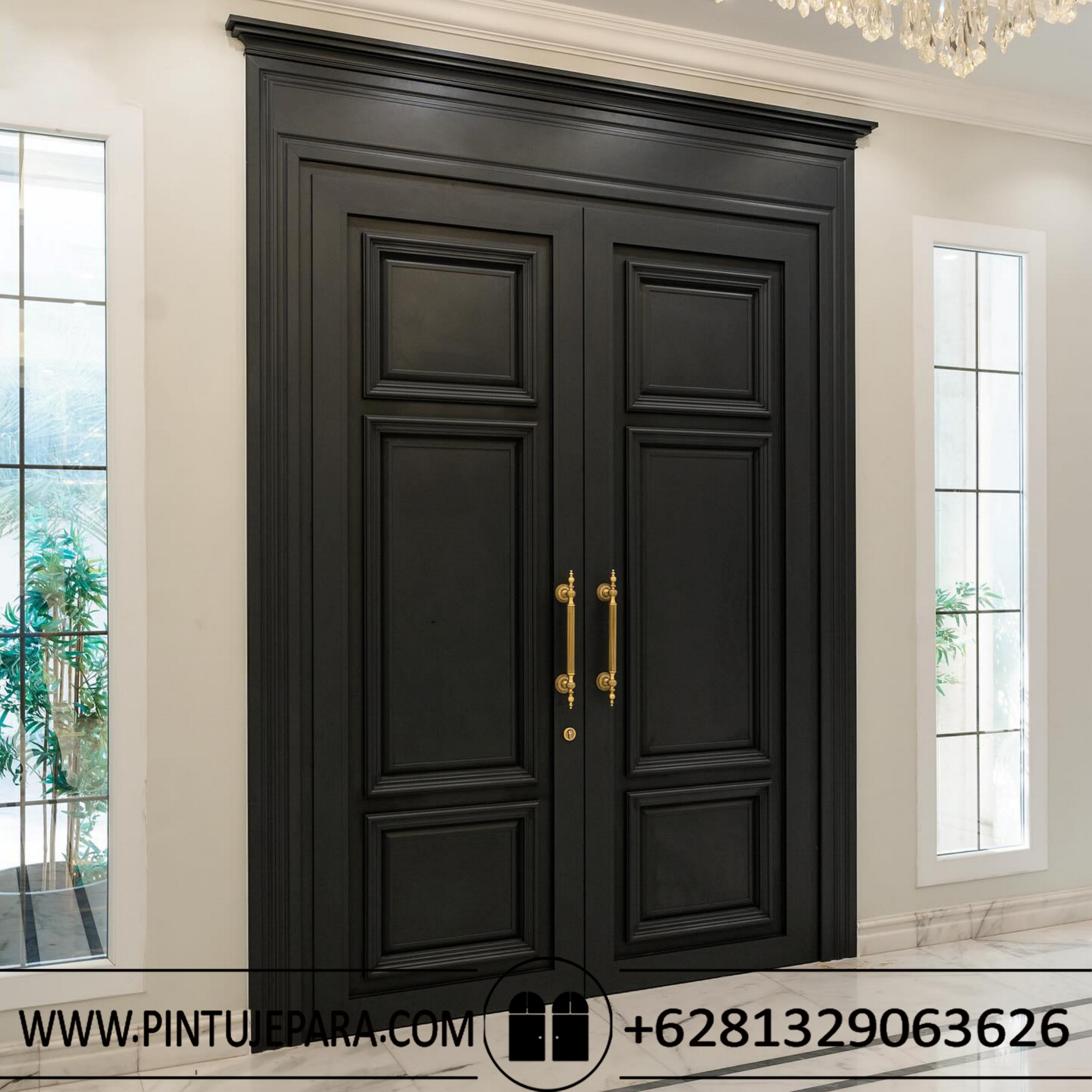 Jual pintu jakarta kayu solid jati & mahoni