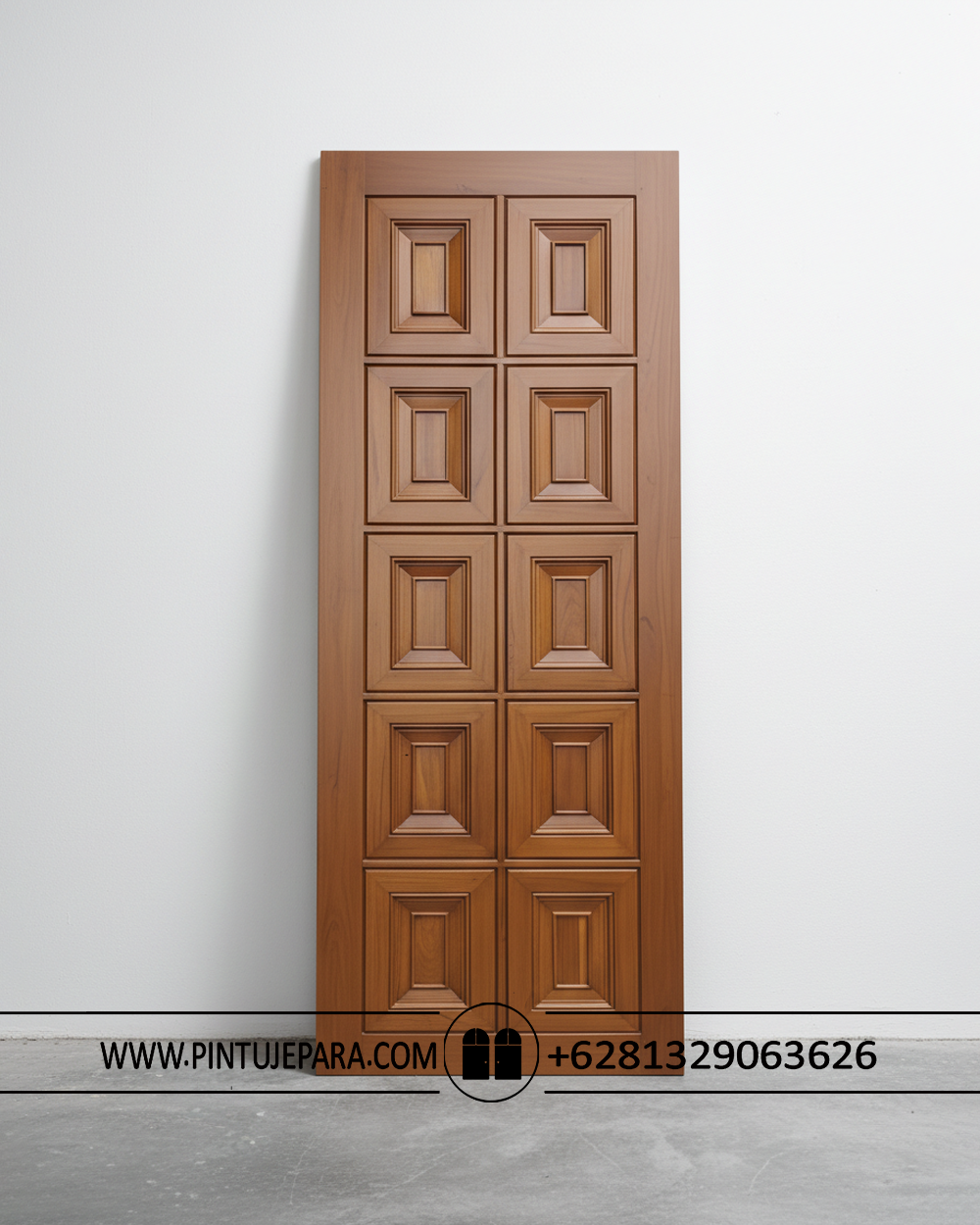 Pintu jati jepara Modern Cube 10 panel PJ-381